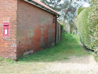 Old post box in wall